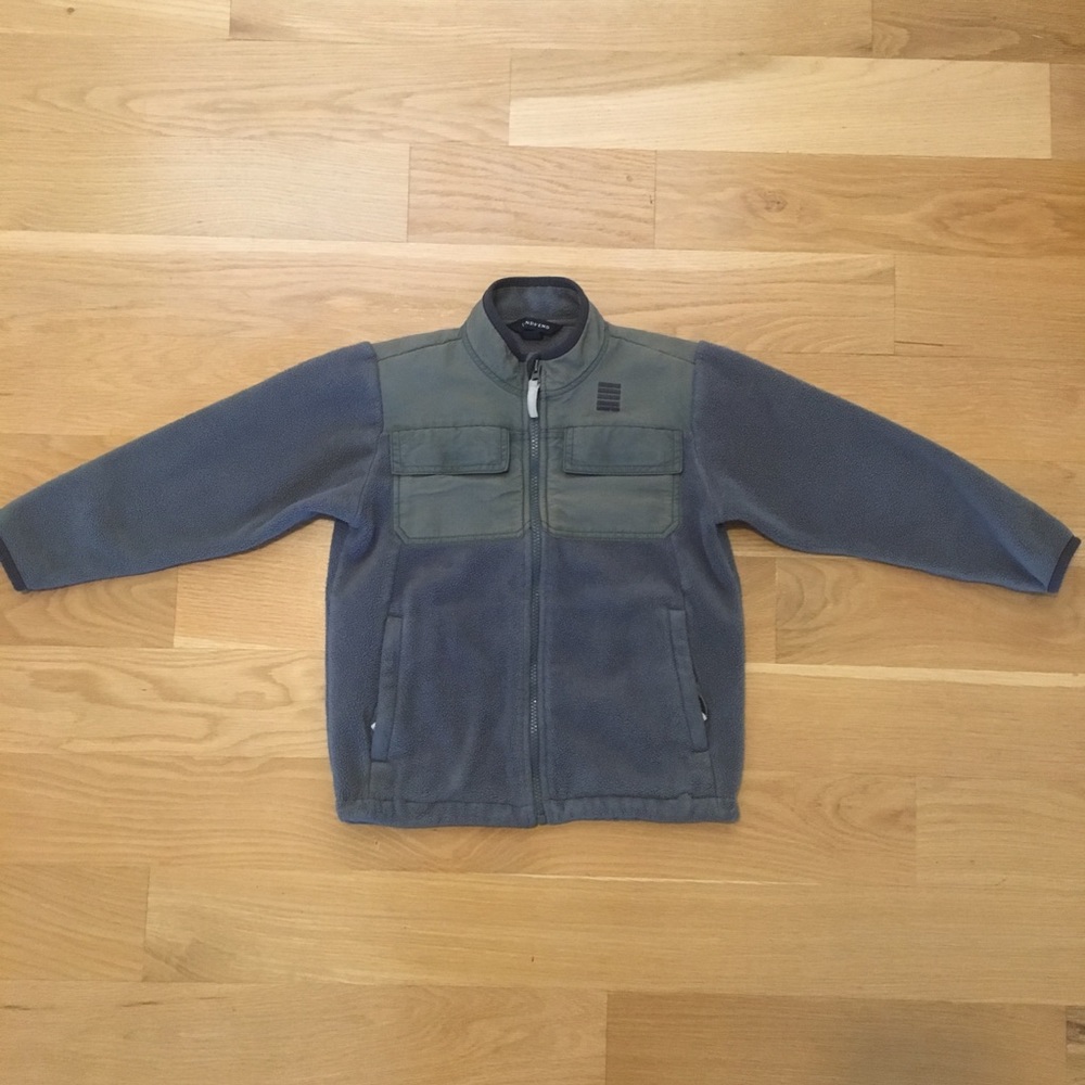 Lands End Boys M 5/6 Gray Fleece